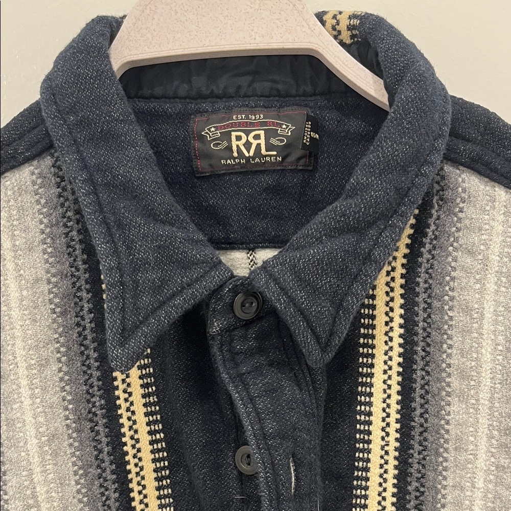 Ralph Lauren Southwestern Black, Charcoal, Cream & Gray Long Sleeve-Men’s XL/TG - Picture 2 of 11